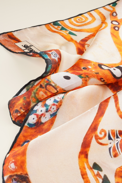 İpek Bandana Fular Art Collection-Gustav Klimt (Hayat Ağacı)