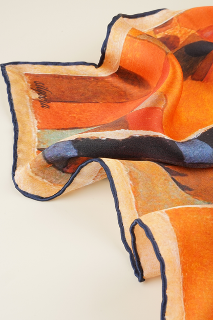 İpek Bandana Fular Art Collection-Paul Klee (Temple Gardens)