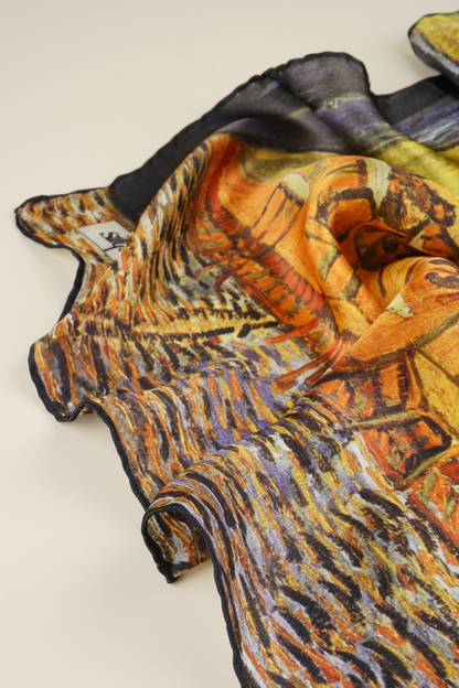 İpek Bandana Fular Art Collection-Vincent Van Gogh(Cafeler Sokağı)