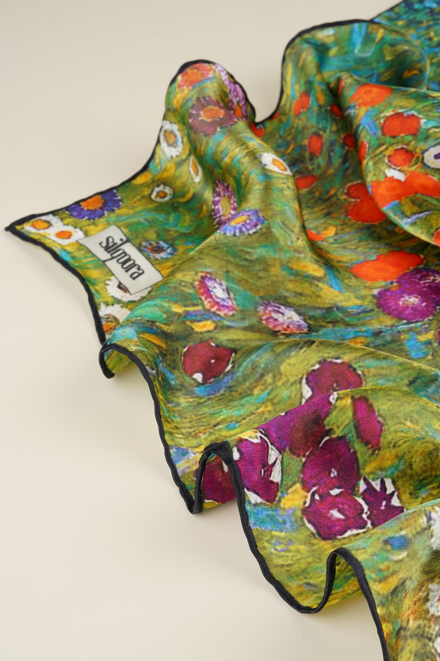 İpek Bandana Fular Art Collection- Gustav Klimt (Yaz Bahçesi)