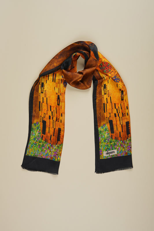 İpek Şal Fular Art Collection-Gustav Klimt (The Kiss)