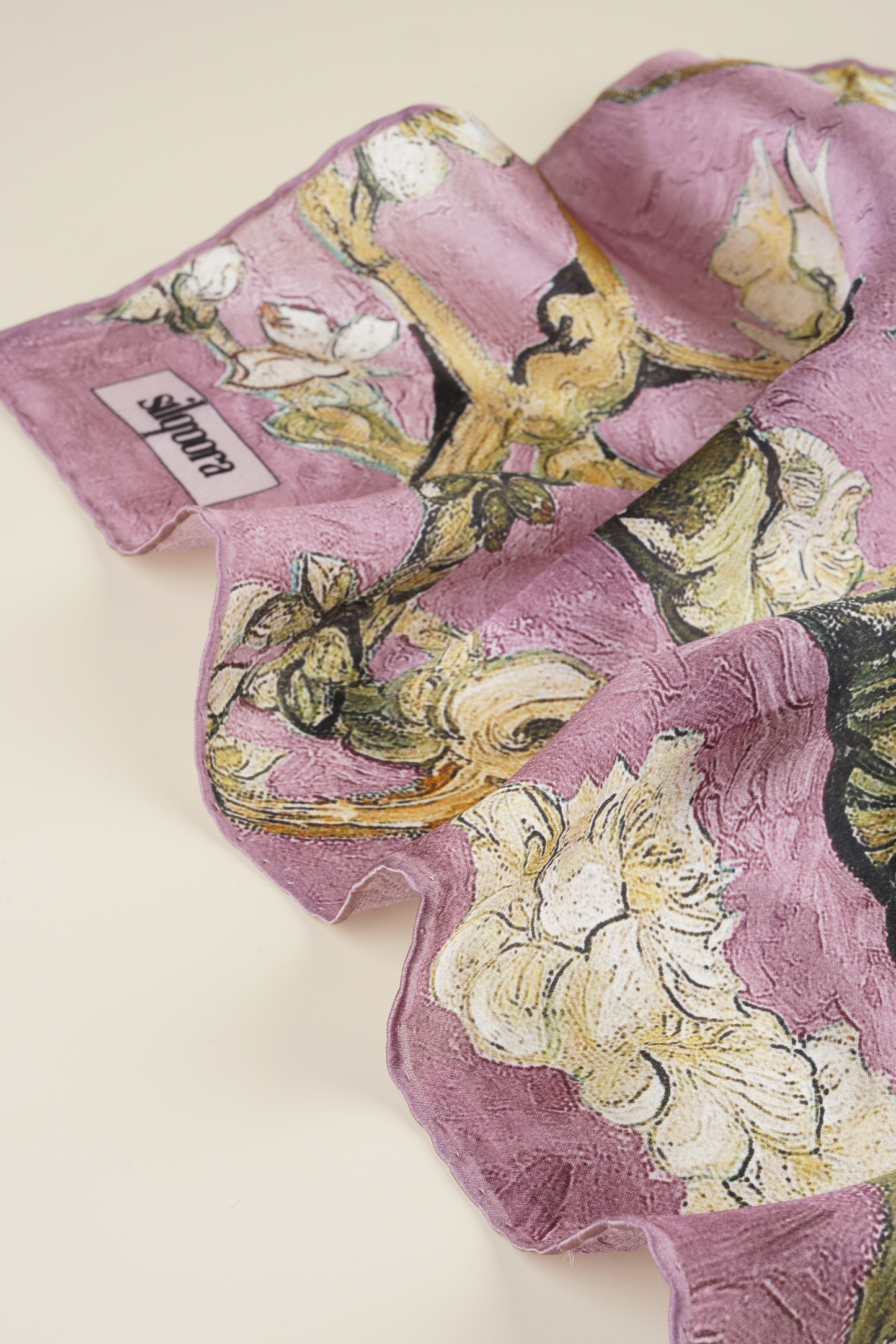 İpek Bandana Fular Art Collection- Vincent Van Gogh(Badem Ağacı ROSE)