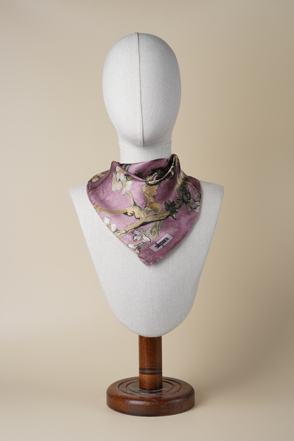 İpek Bandana Fular Art Collection- Vincent Van Gogh(Badem Ağacı ROSE)