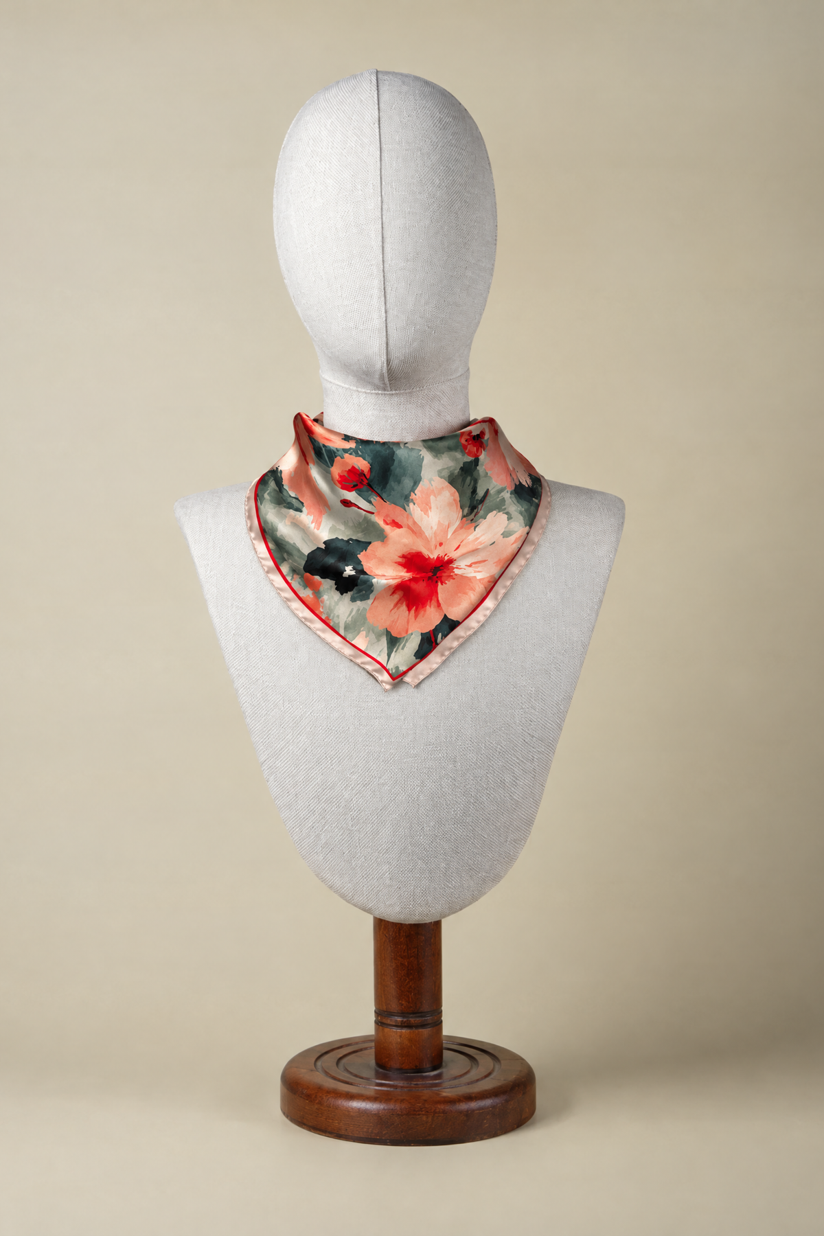 İpek Bandana Fular Art Collection-Coral Bloom