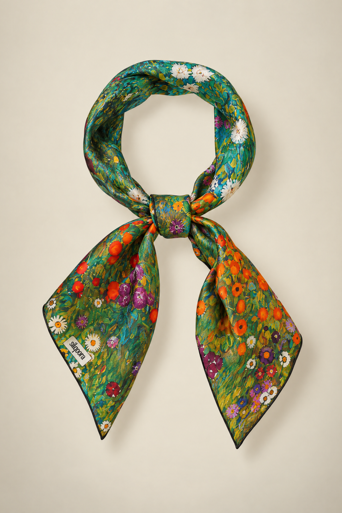 İpek Bandana Fular Art Collection- Gustav Klimt (Yaz Bahçesi)