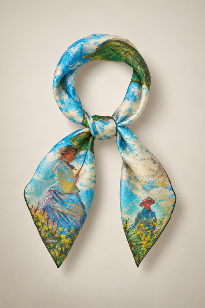 İpek Bandana Fular Art Collection - Monet (Japon Köprüsü)
