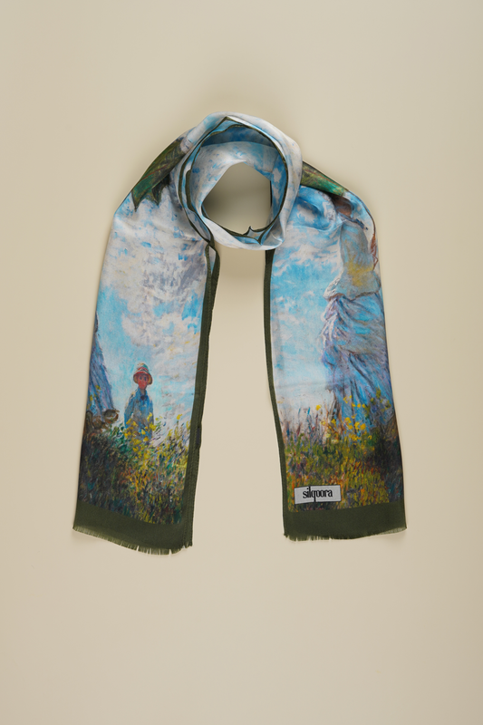 İpek Şal Fular Art Collection-Monet (Japon Köprüsü)