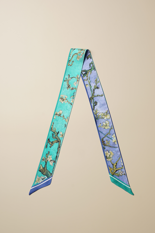 İpek Twilly-Vincent Van Gogh(Badem Ağacı Lila-Turkuaz)