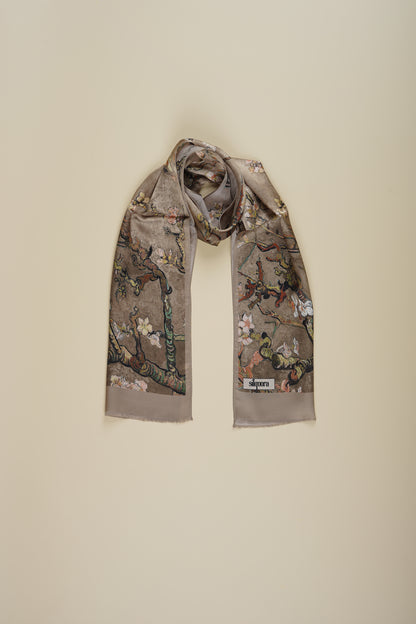 İpek Şal Fular Art Collection-Vincent Van Gogh (Badem Ağacı Poppy)