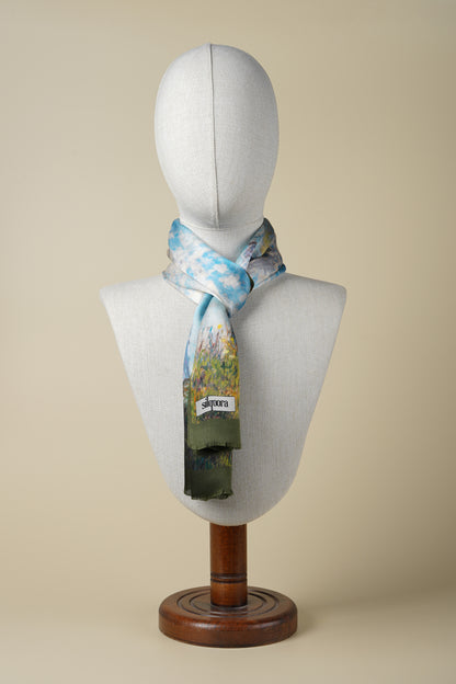 İpek Şal Fular Art Collection-Monet (Japon Köprüsü)