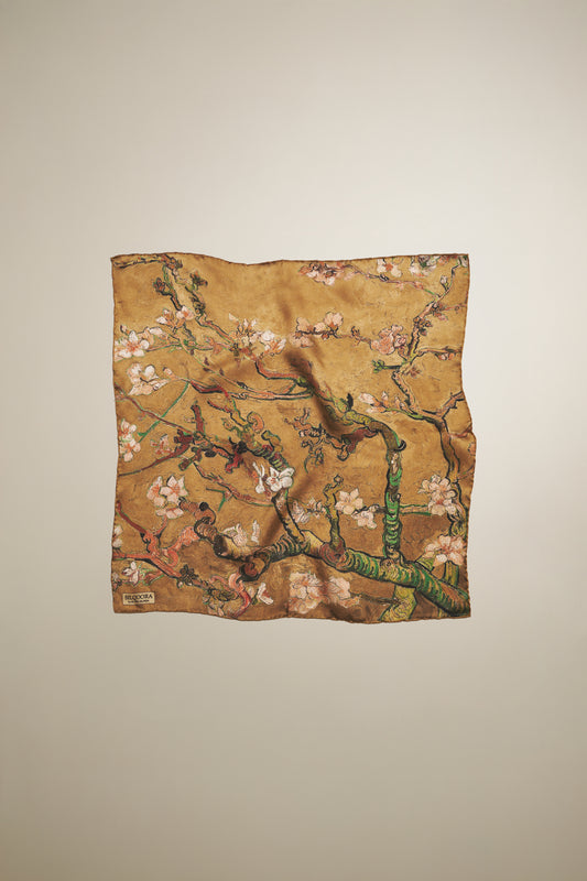 İpek Bandana Fular Art Collection- Vincent Van Gogh(Badem Ağacı Almond)