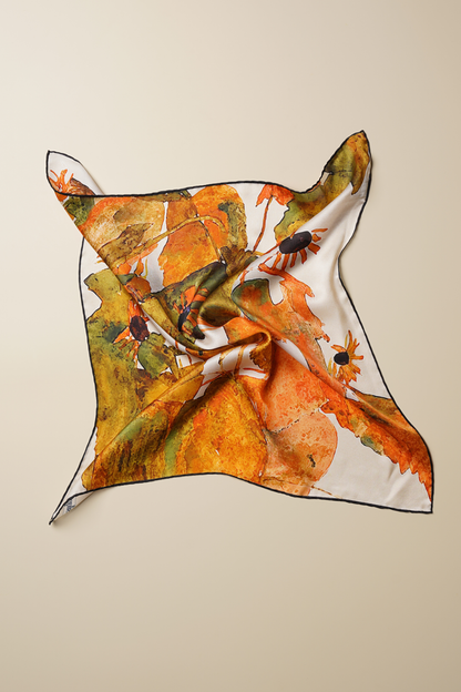 İpek Bandana Fular Art Collection-Egon Schiele (Ayçiçekleri)