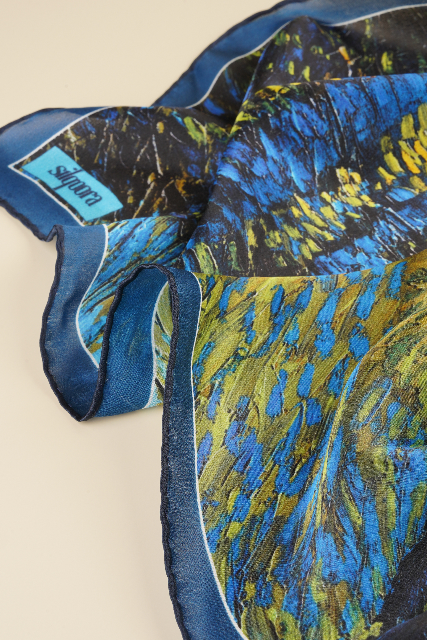 İpek Bandana Fular Art Collection-Vincent Van Gogh (Rhone Yıldızlı Gece)