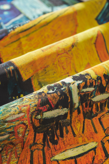 İpek Şal Fular Art Collection-Vincent Van Gogh (Cafeler Sokağı)