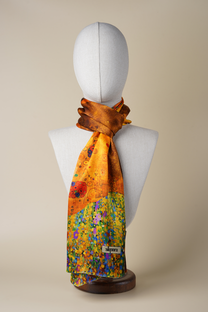 İpek Şal Fular Art Collection- Gustav Klimt (The Kiss)