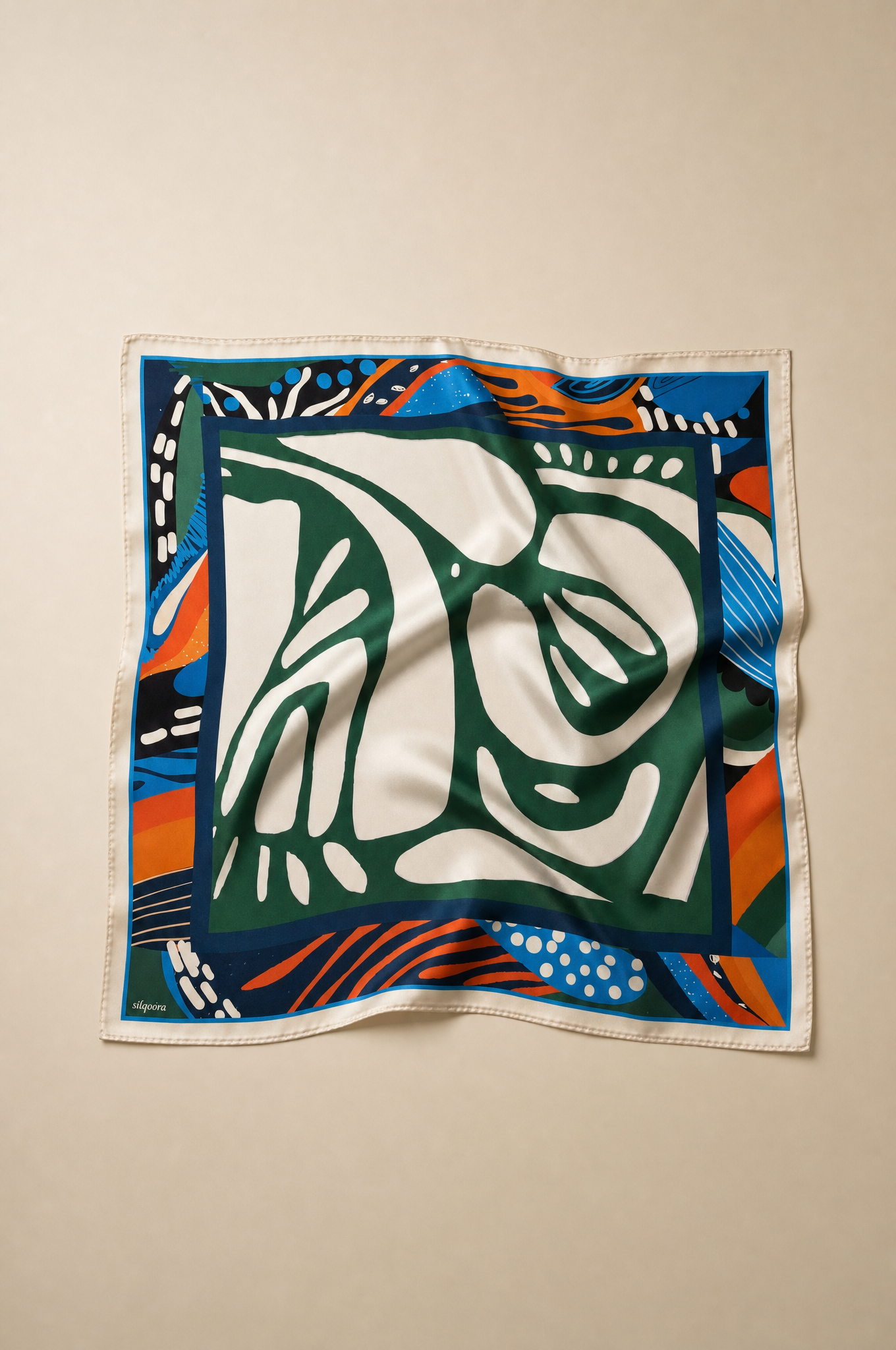 İpek Şal Fular - Abstract Emerald