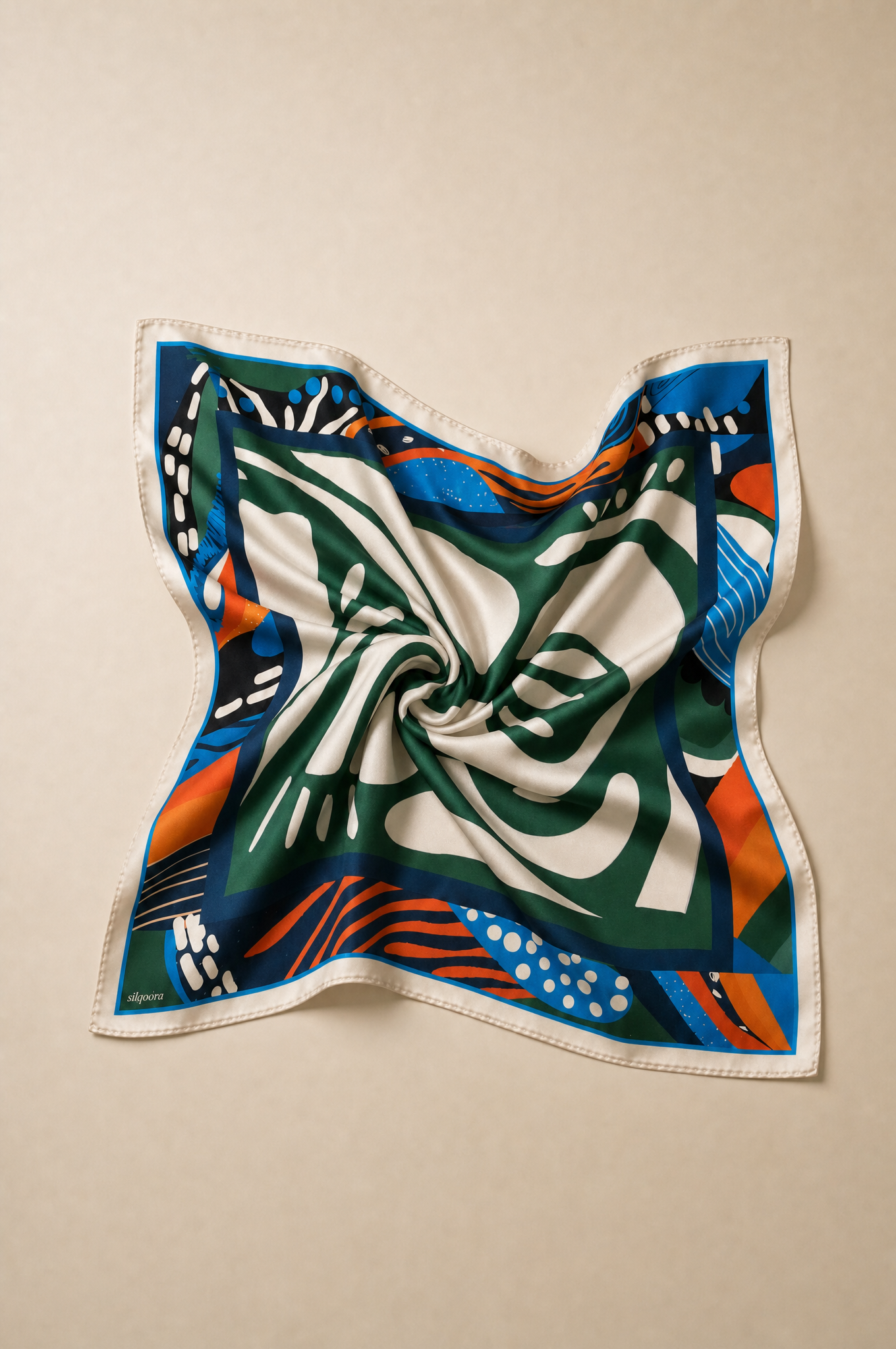 İpek Şal Fular - Abstract Emerald