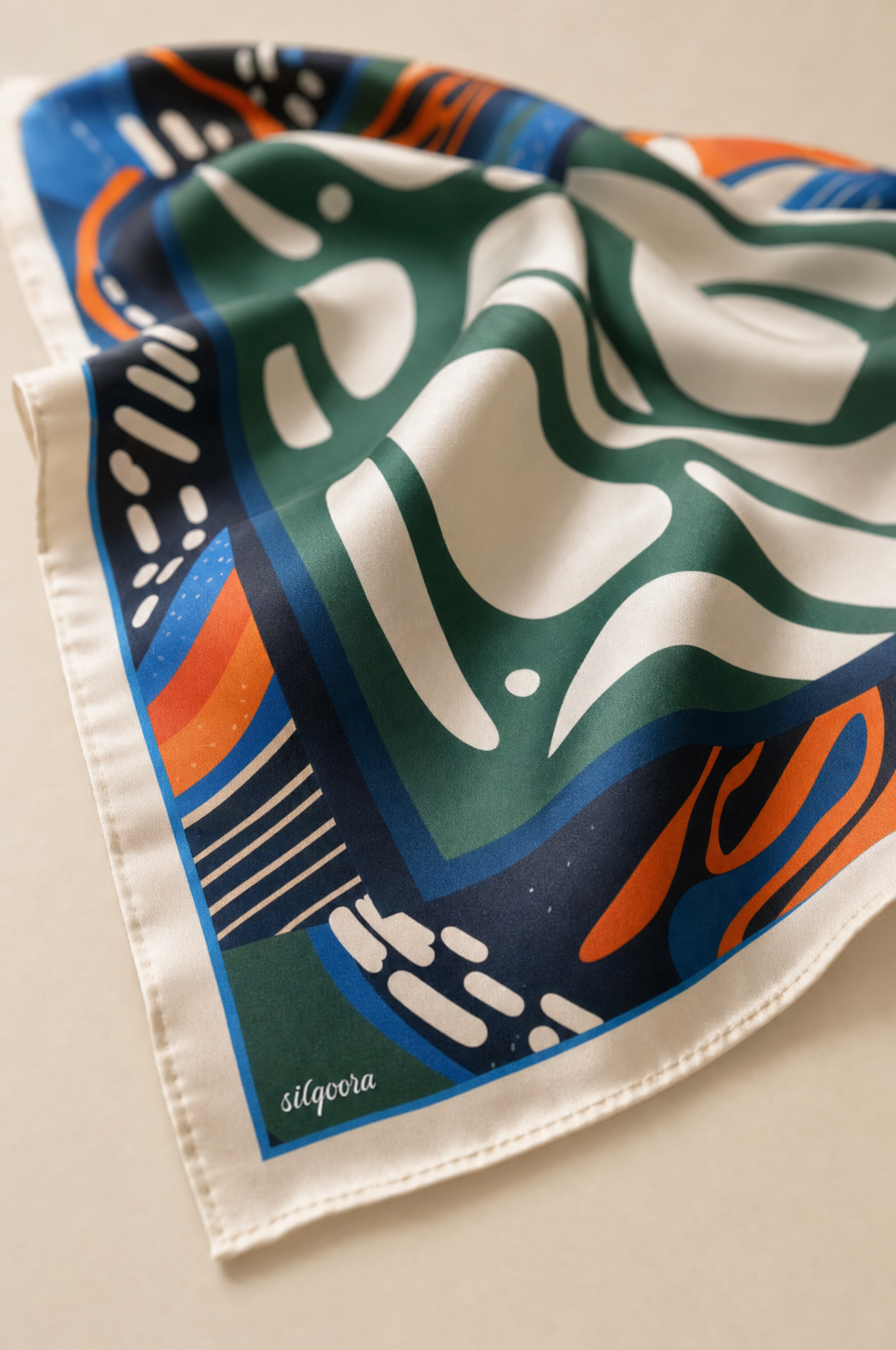 İpek Şal Fular - Abstract Emerald