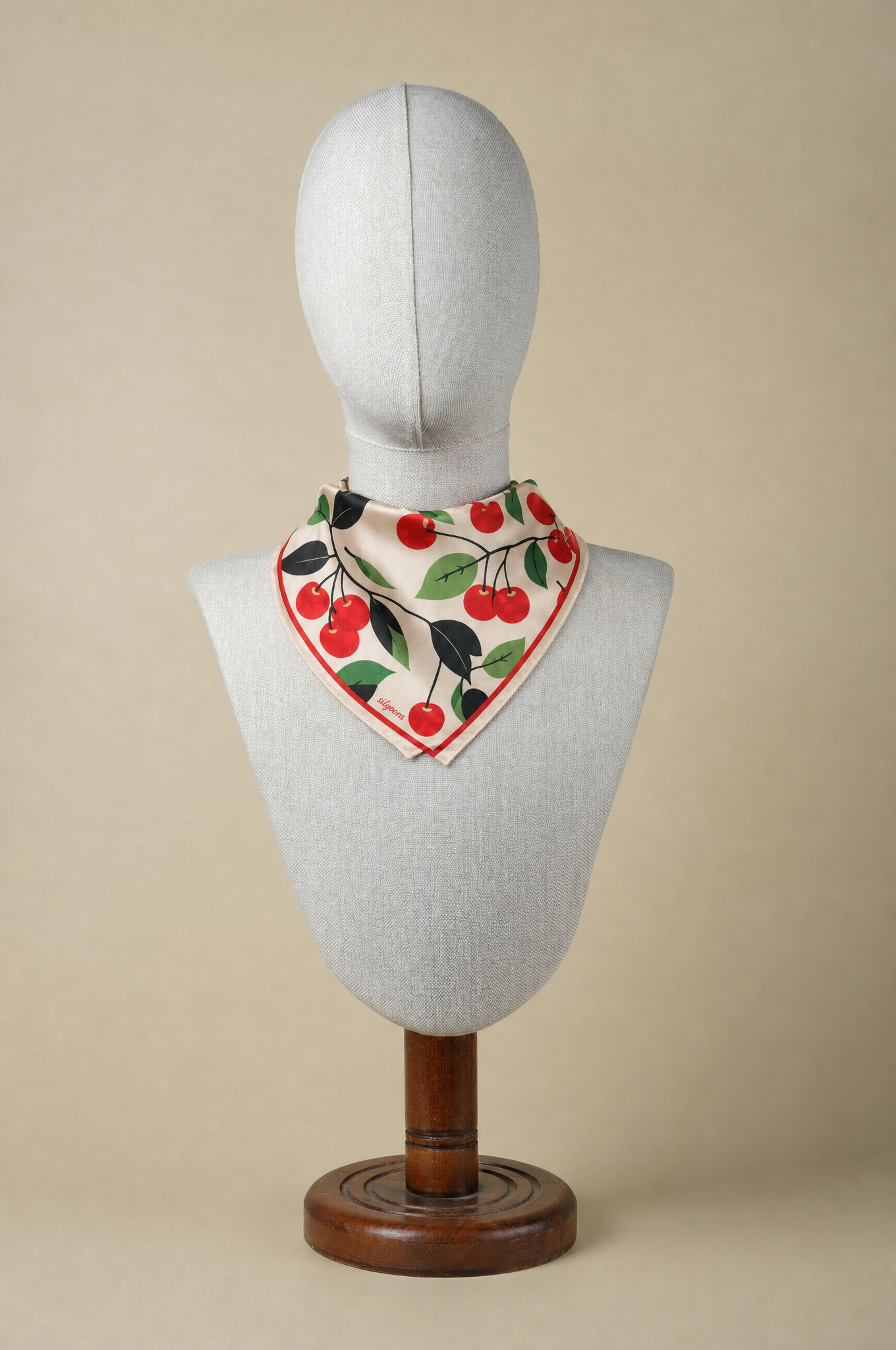 İpek Bandana Fular Yaz Collection- Sweet Cherry