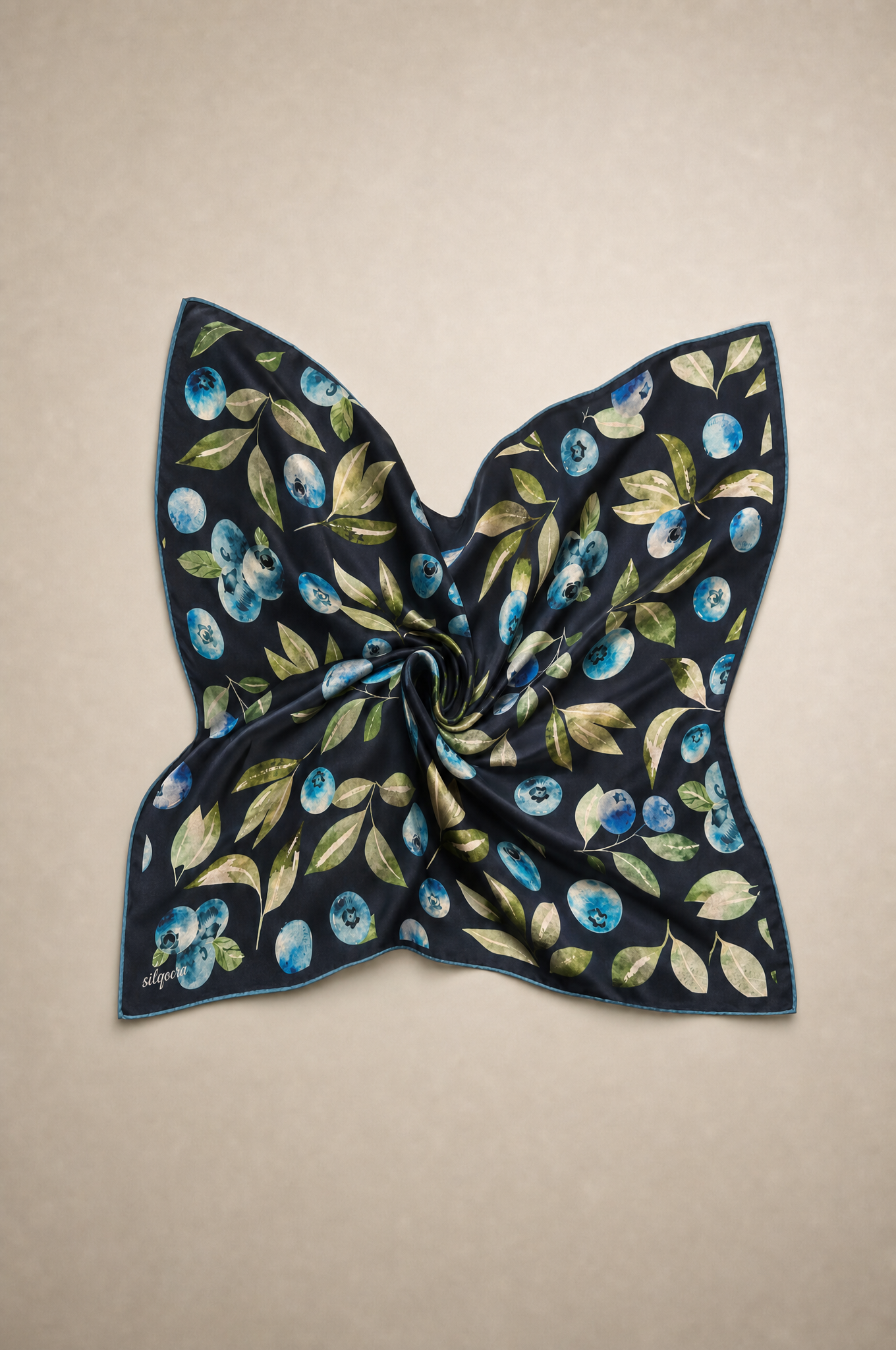 İpek Bandana Fular Yaz Collection - Wild Blueberries
