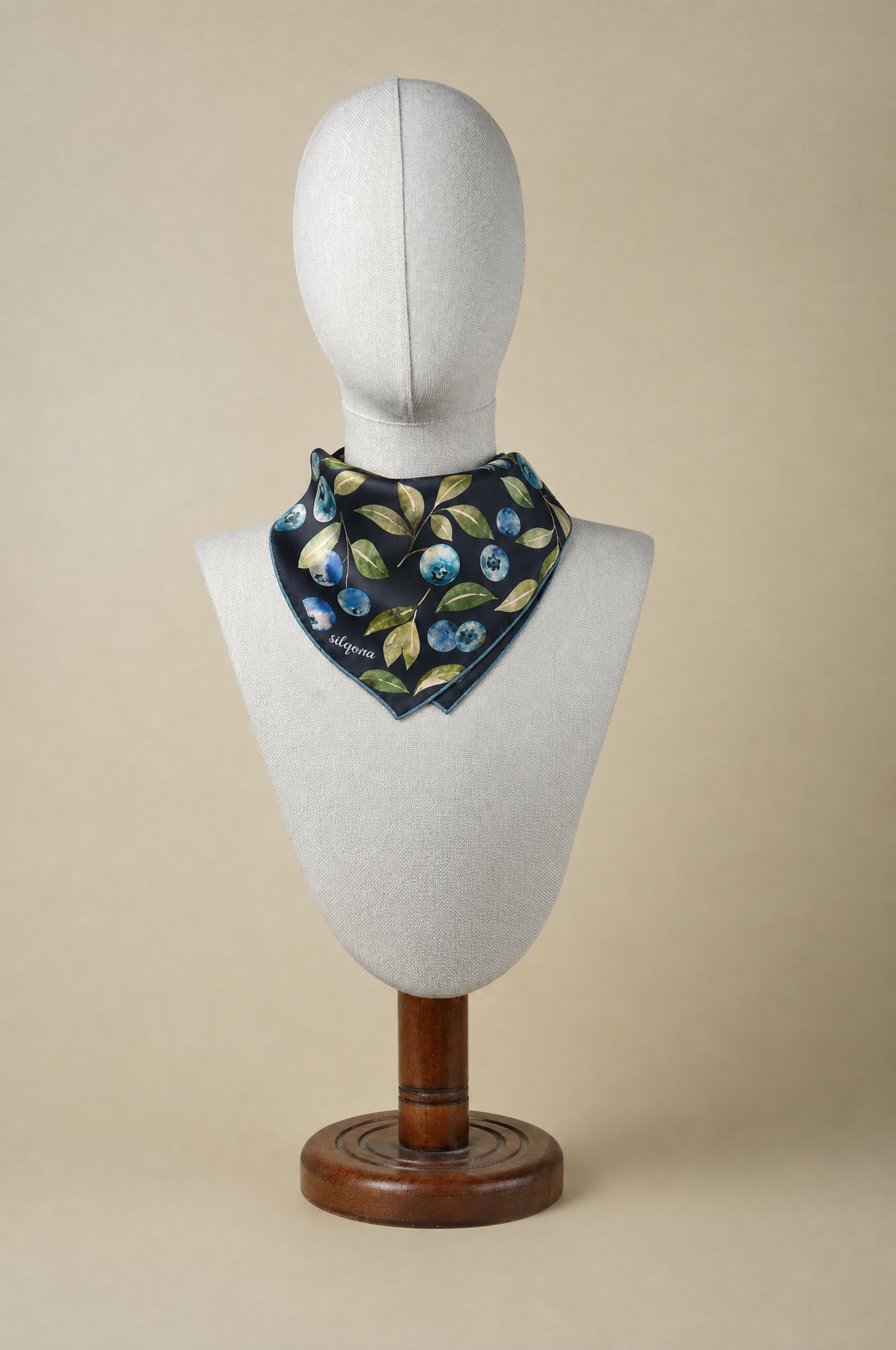 İpek Bandana Fular Yaz Collection - Wild Blueberries