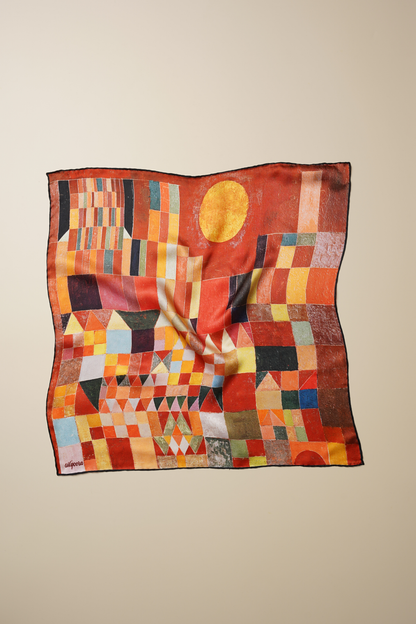 İpek Bandana Fular Art Collection-Paul Klee (Castle And Sun)