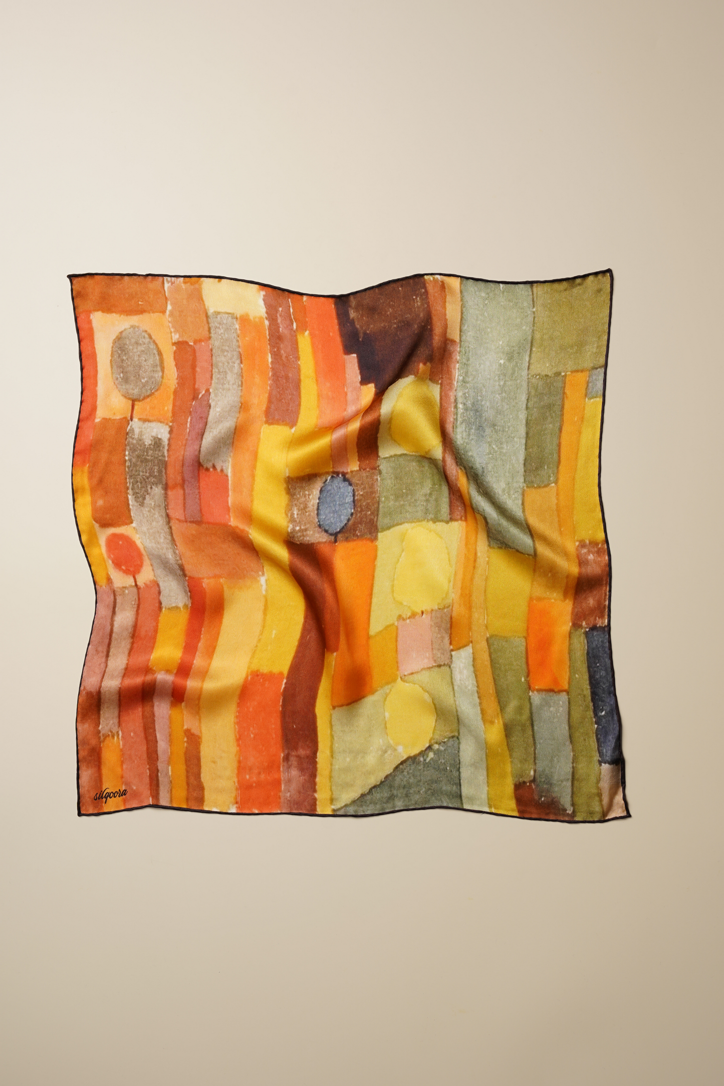 İpek Bandana Fular Art Collection-Paul Klee (Gece Çiçekleri)