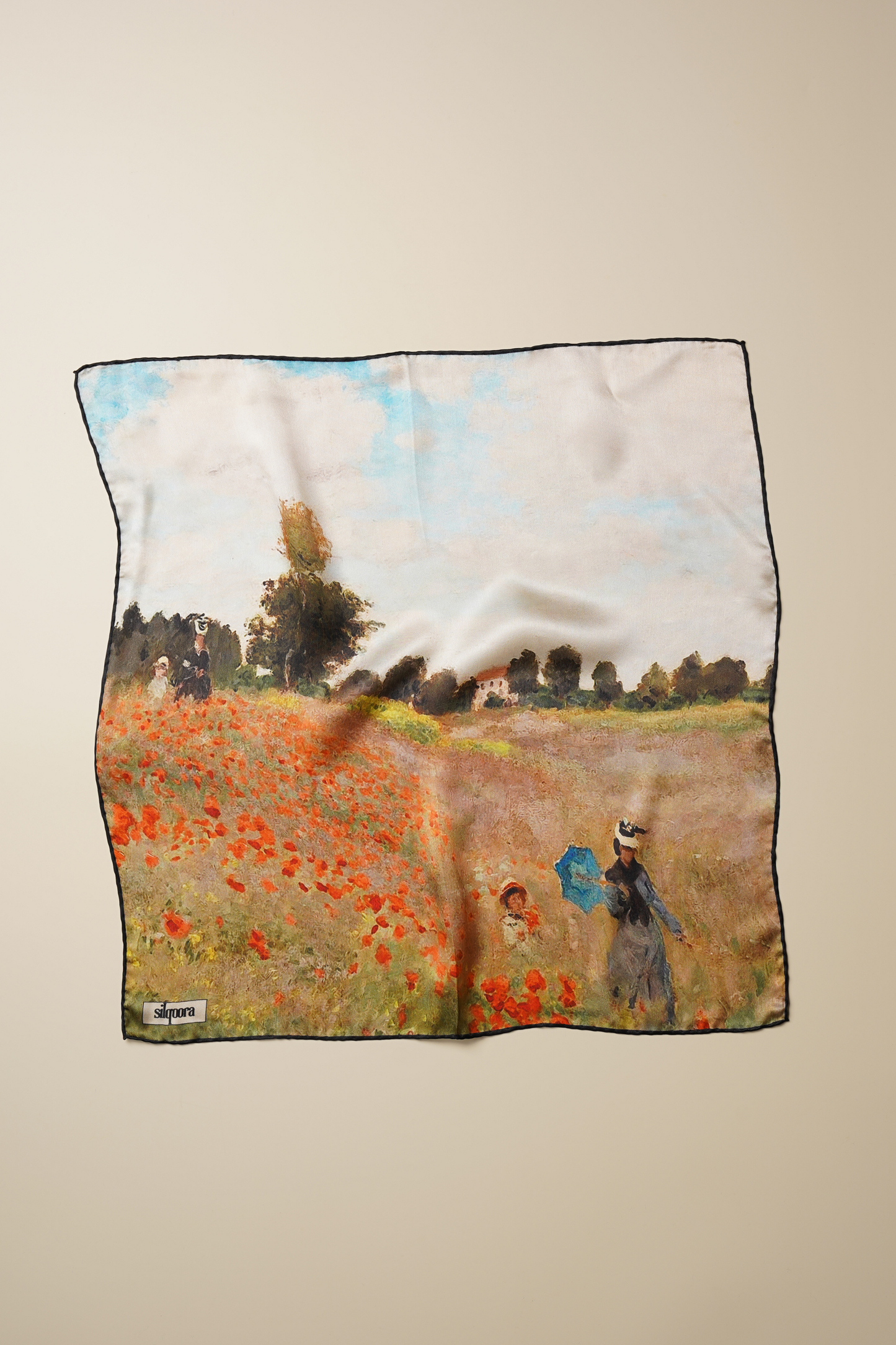 İpek Bandana Fular Art Collection-Claude Monet (Gelincikler)