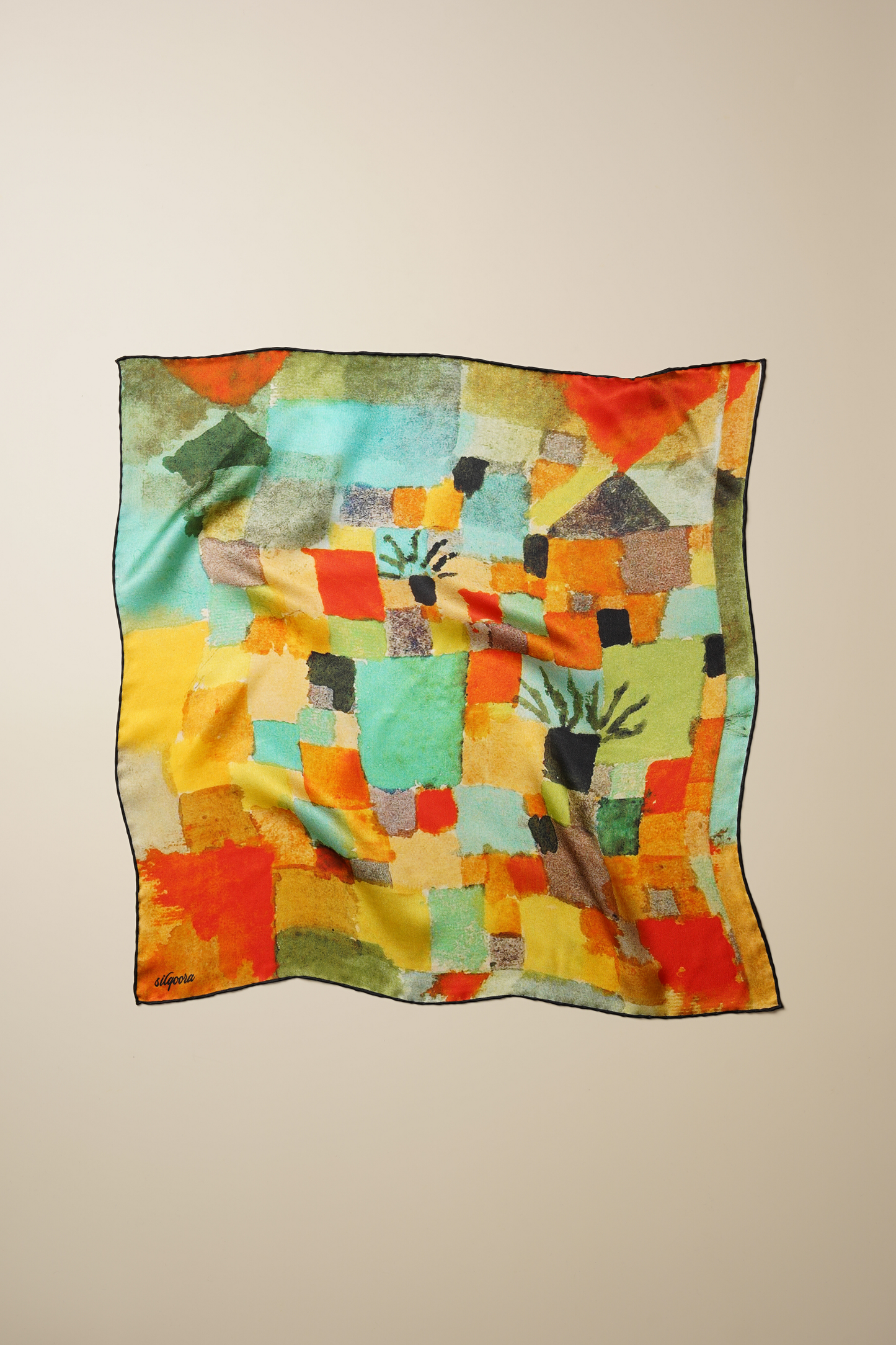İpek Bandana Fular Art Collection-Paul Klee (Güney Bahçeleri)