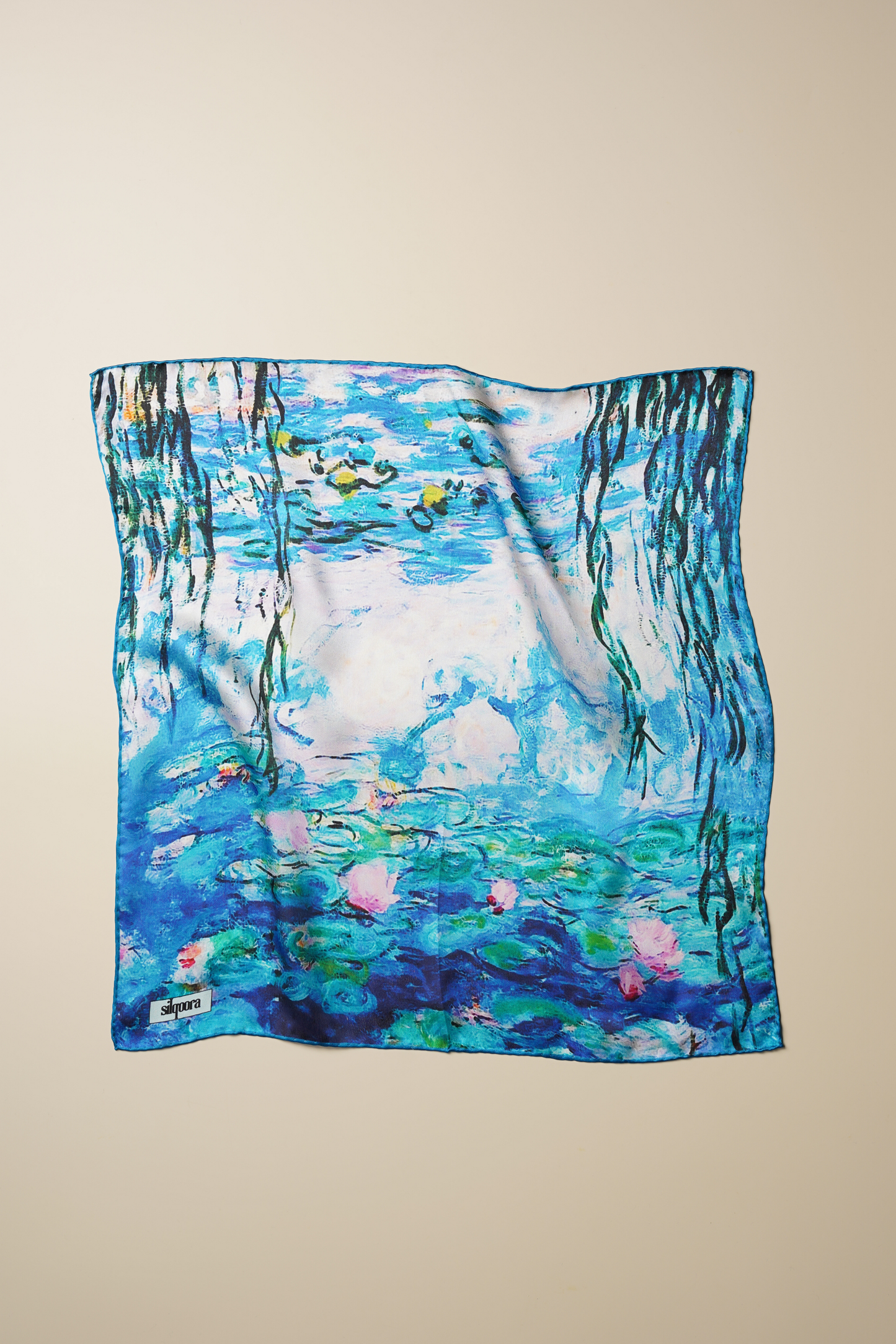 İpek Bandana Fular Art Collection-Claude Monet (Nilüferler)