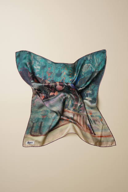 İpek Bandana Fular Art Collection-Paul Klee (Park Çiçekleri)