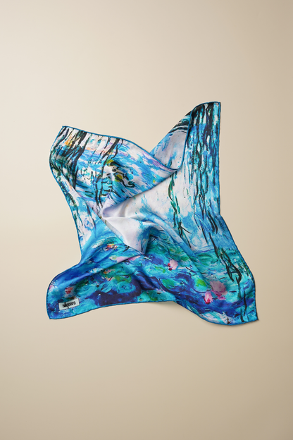 İpek Bandana Fular Art Collection-Claude Monet (Nilüferler)