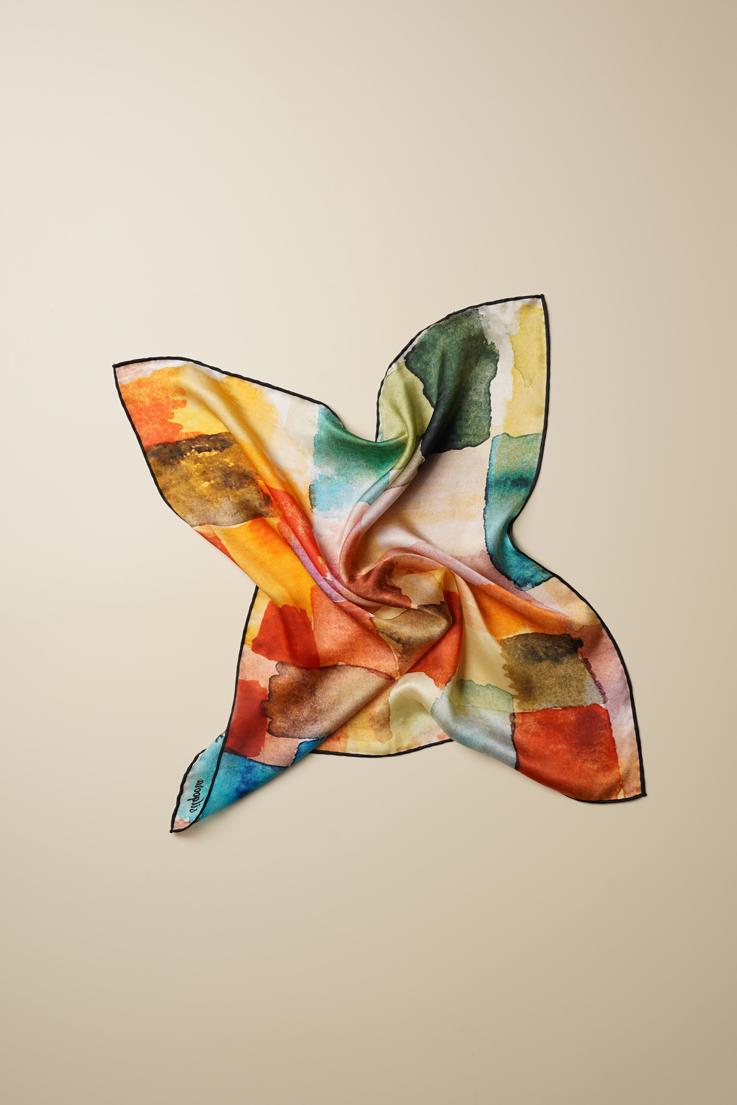 İpek Bandana Fular Art Collection-Paul Klee (Colored Squares)