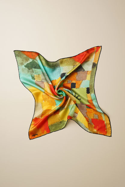 İpek Bandana Fular Art Collection-Paul Klee (Güney Bahçeleri)