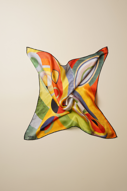 İpek Bandana Fular Art Collection-Robert Delaunay (Yaşam Sevinci)