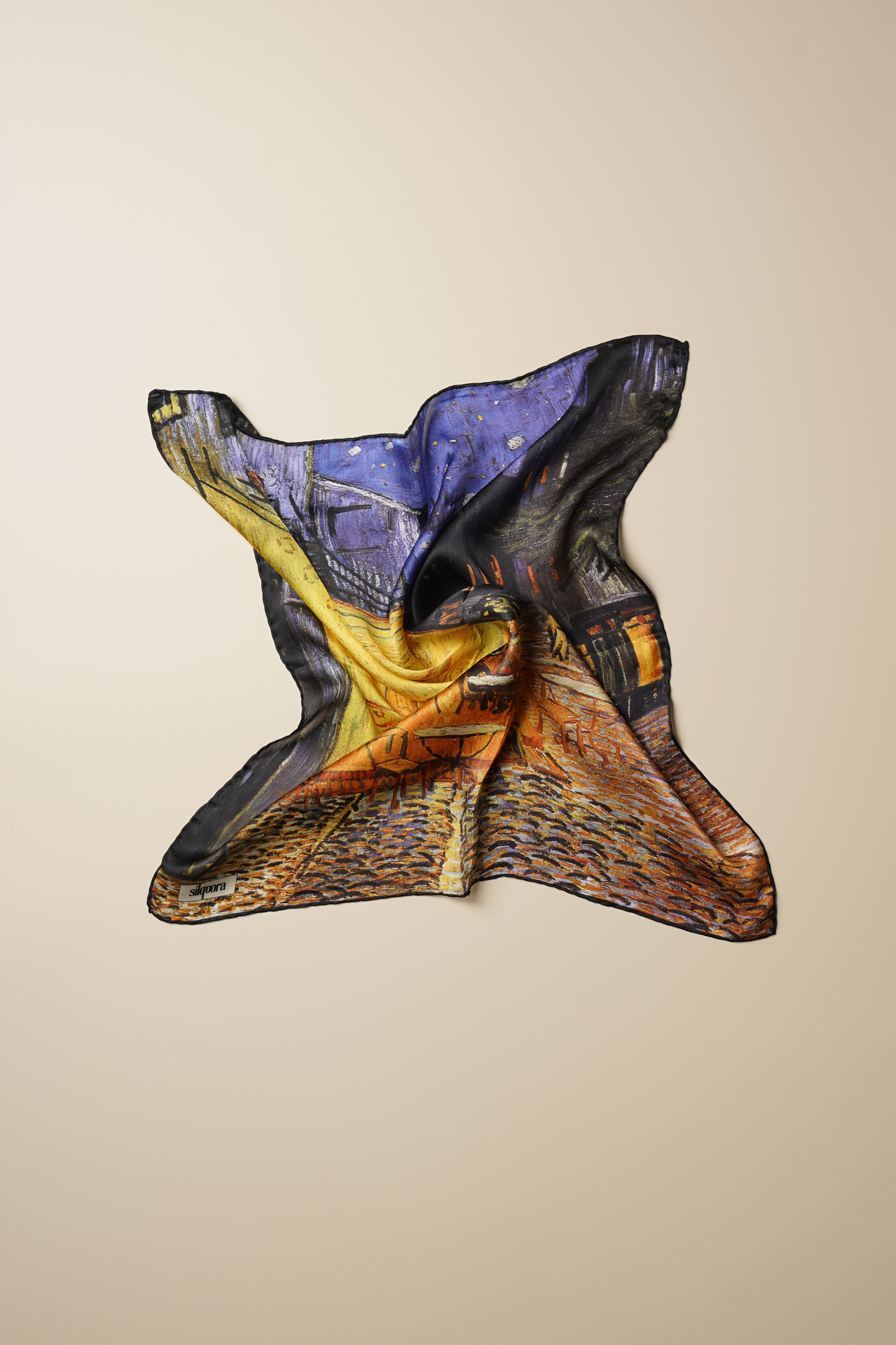 İpek Bandana Fular Art Collection-Vincent Van Gogh(Cafeler Sokağı)
