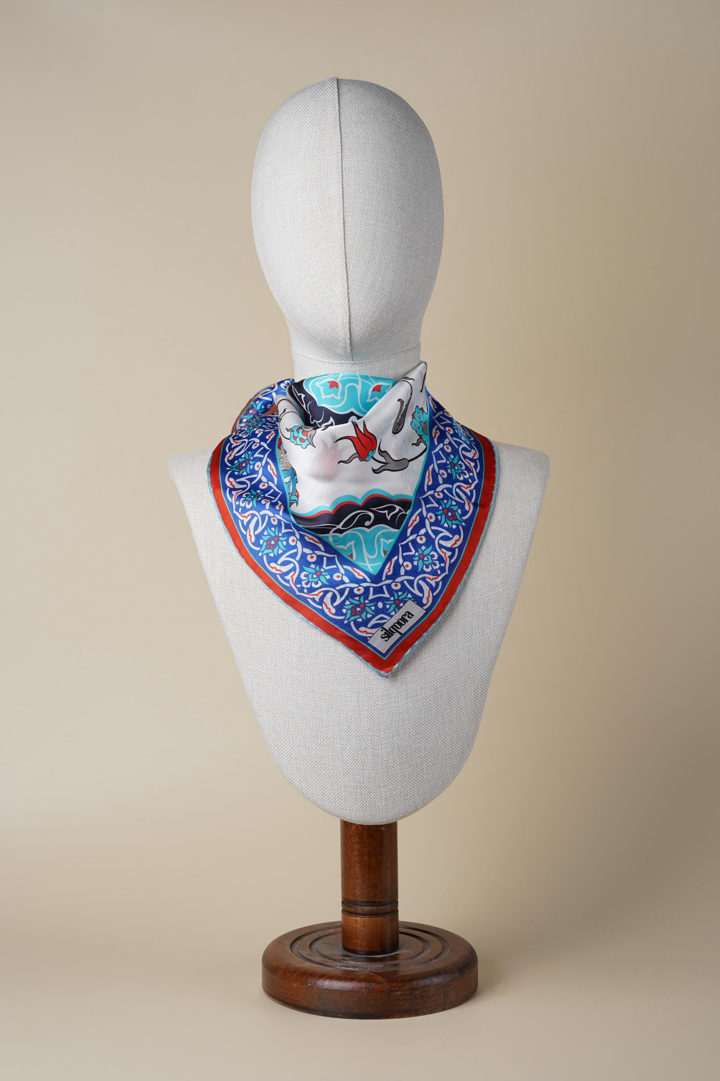 İpek Bandana Fular Art Collection-Çini (Şems-i Mai)