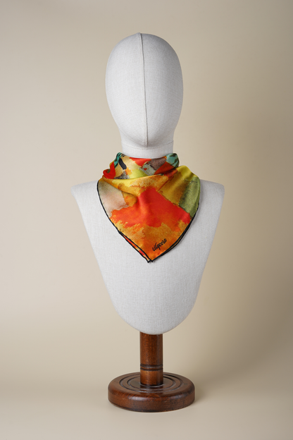 İpek Bandana Fular Art Collection-Paul Klee (Gece Çiçekleri)