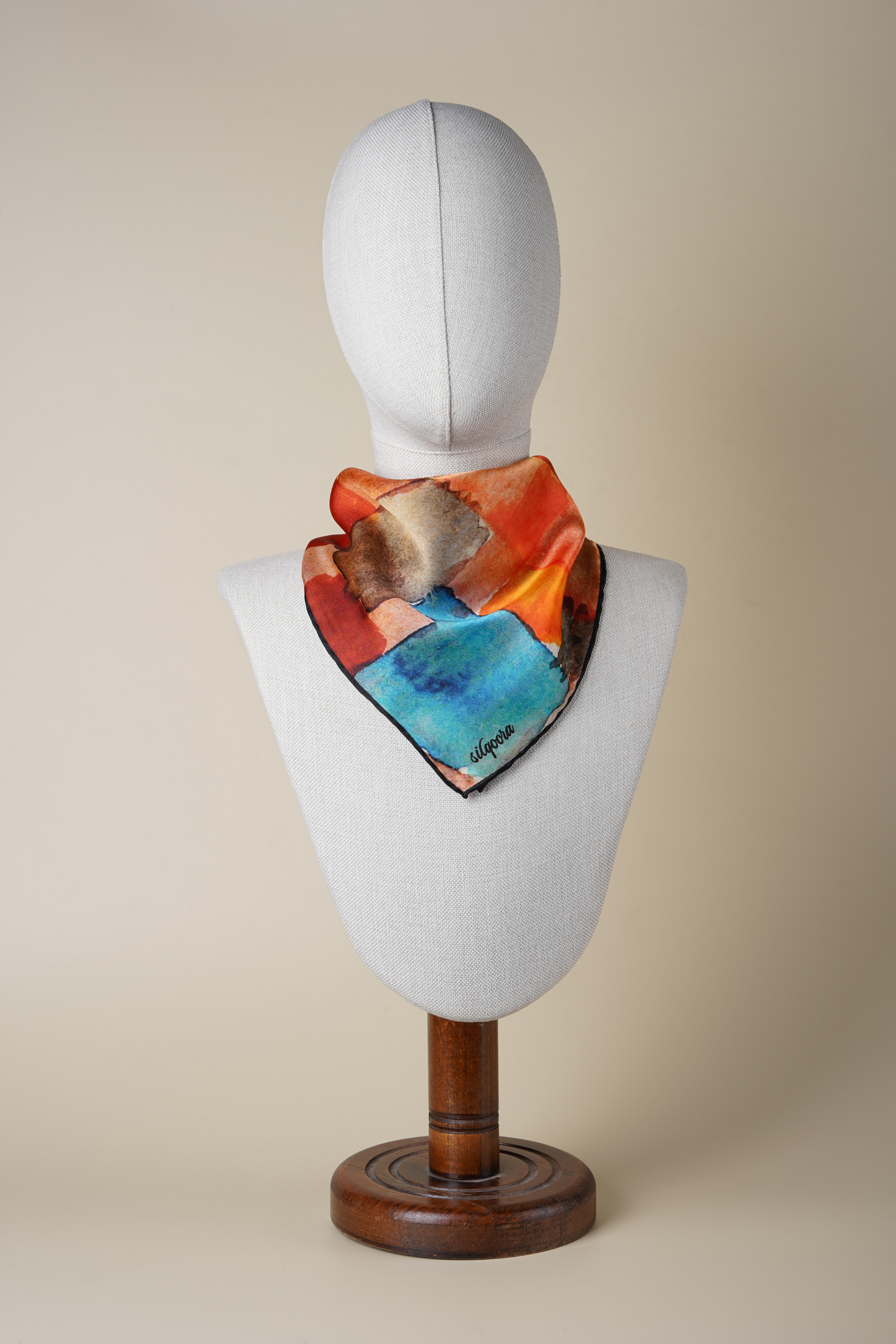 İpek Bandana Fular Art Collection-Paul Klee (Colored Squares)