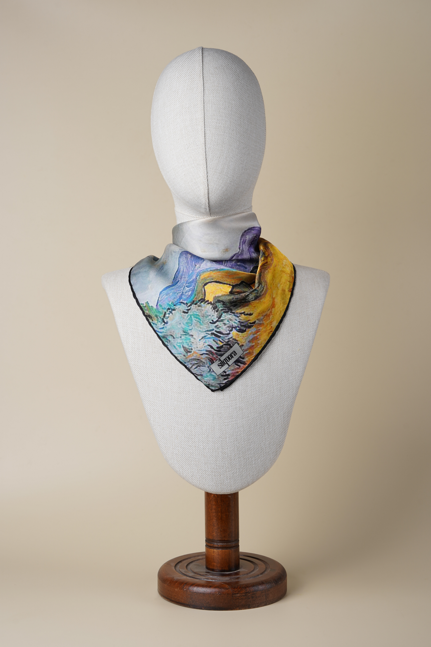 İpek Bandana Fular Art Collection-Vincen Van Gogh (Buğday Tarlası ve Selvi)
