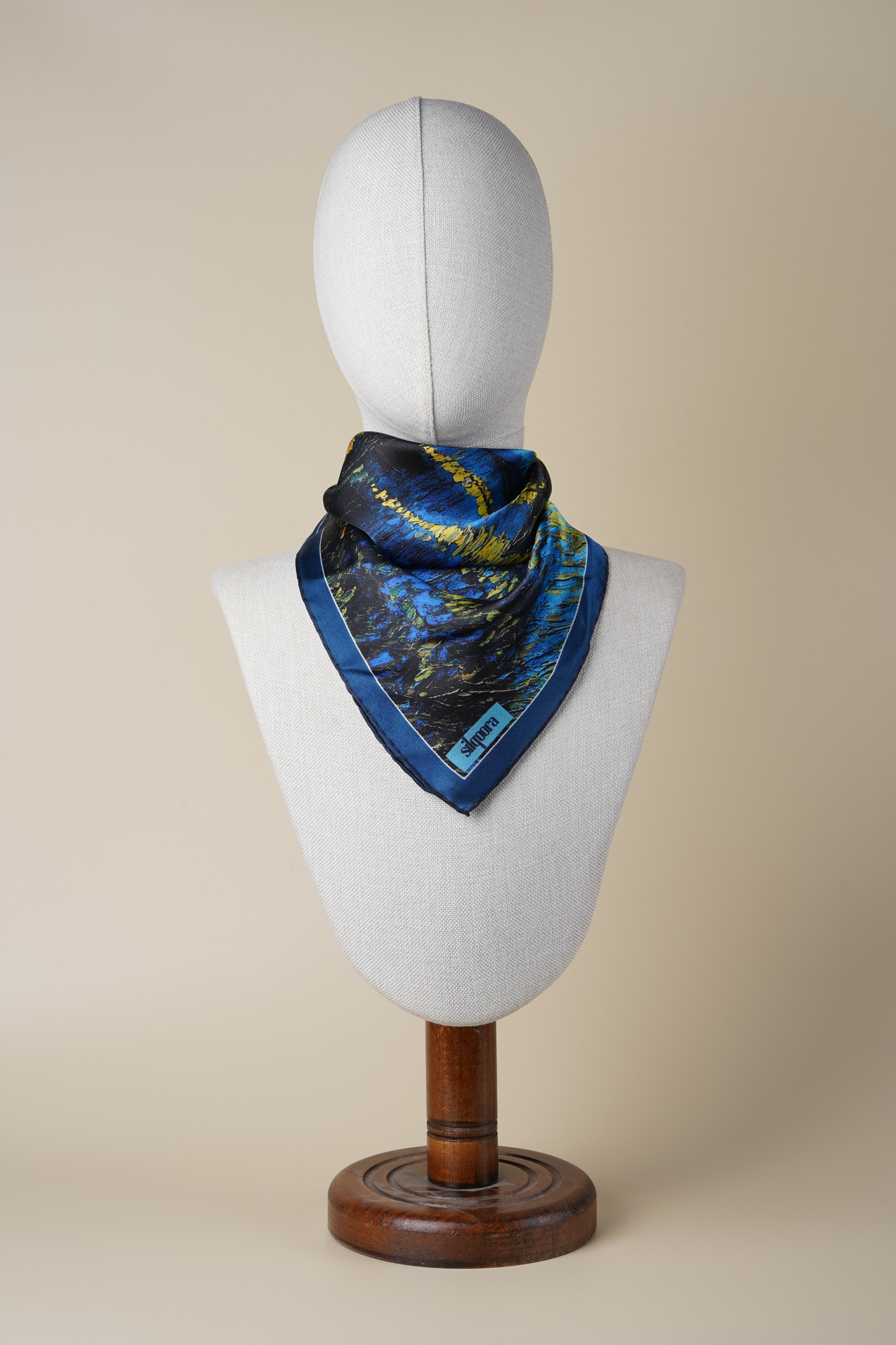 İpek Bandana Fular Art Collection-Vincent Van Gogh (Rhone Yıldızlı Gece)