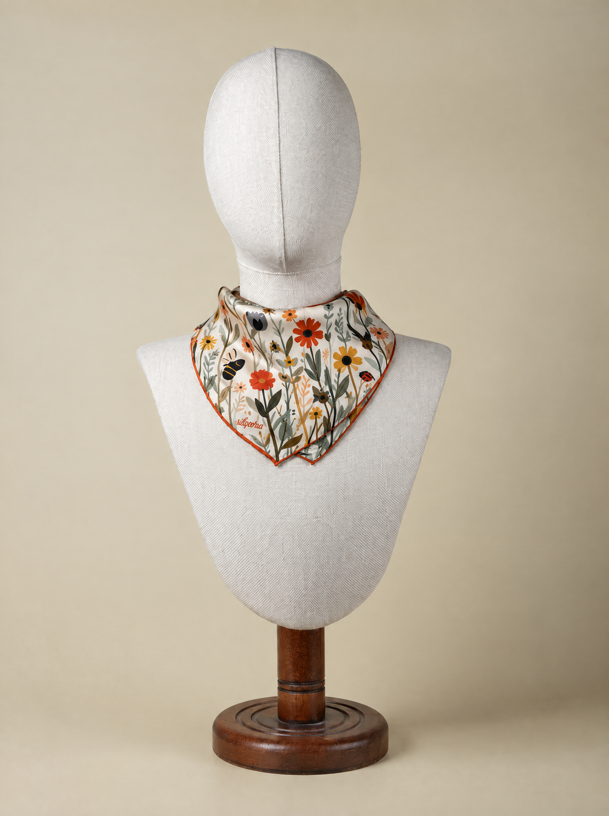İpek Bandana Fular Art Collection - Kır Bahçesi