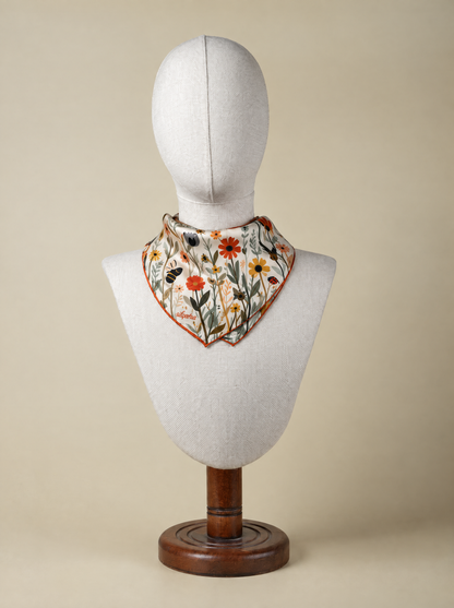 İpek Bandana Fular Art Collection - Kır Bahçesi