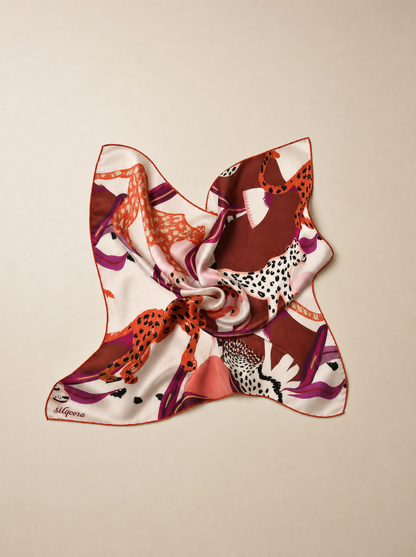 İpek Bandana Fular Art Collection-Le Fauve Kırmızı