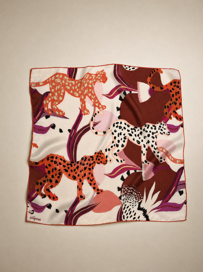İpek Bandana Fular Art Collection-Le Fauve Kırmızı