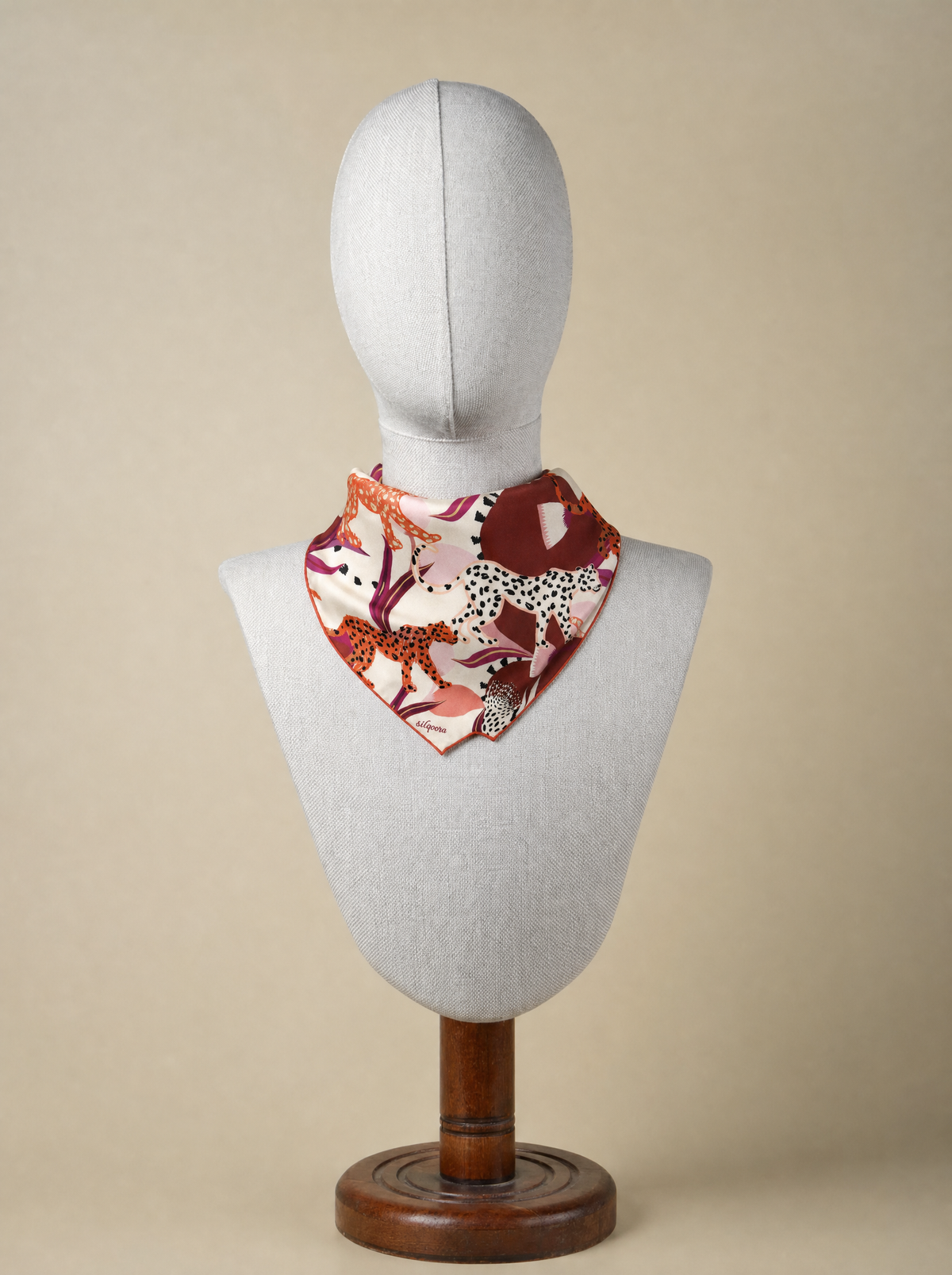 İpek Bandana Fular Art Collection-Le Fauve Kırmızı
