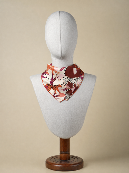 İpek Bandana Fular Art Collection-Le Fauve Kırmızı