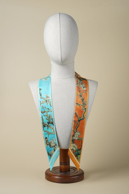 İpek Twilly-Vincent Van Gogh(Badem Ağacı Orange-Turkuaz)