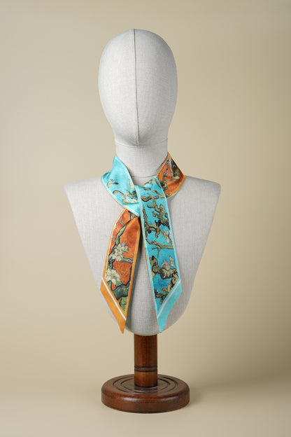 İpek Twilly-Vincent Van Gogh(Badem Ağacı Orange-Turkuaz)